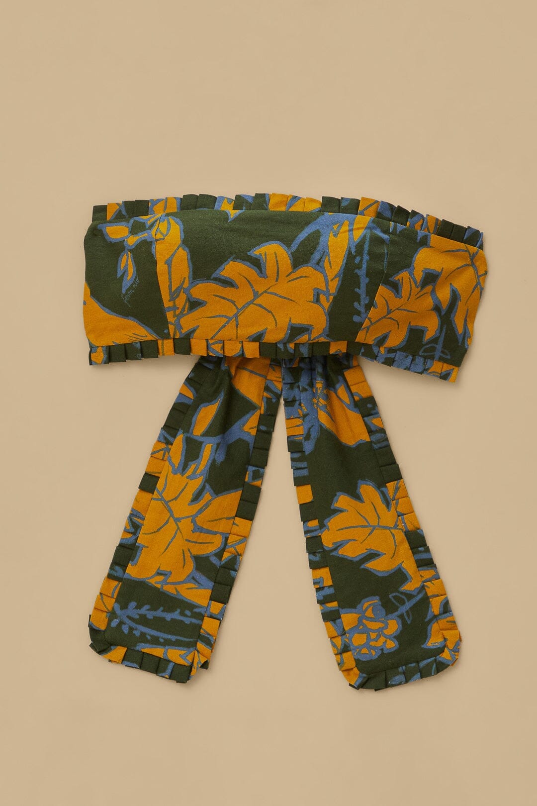 Green Foliage Sketch Lenzing™ Ecovero™ Euroflax™ Crop Top