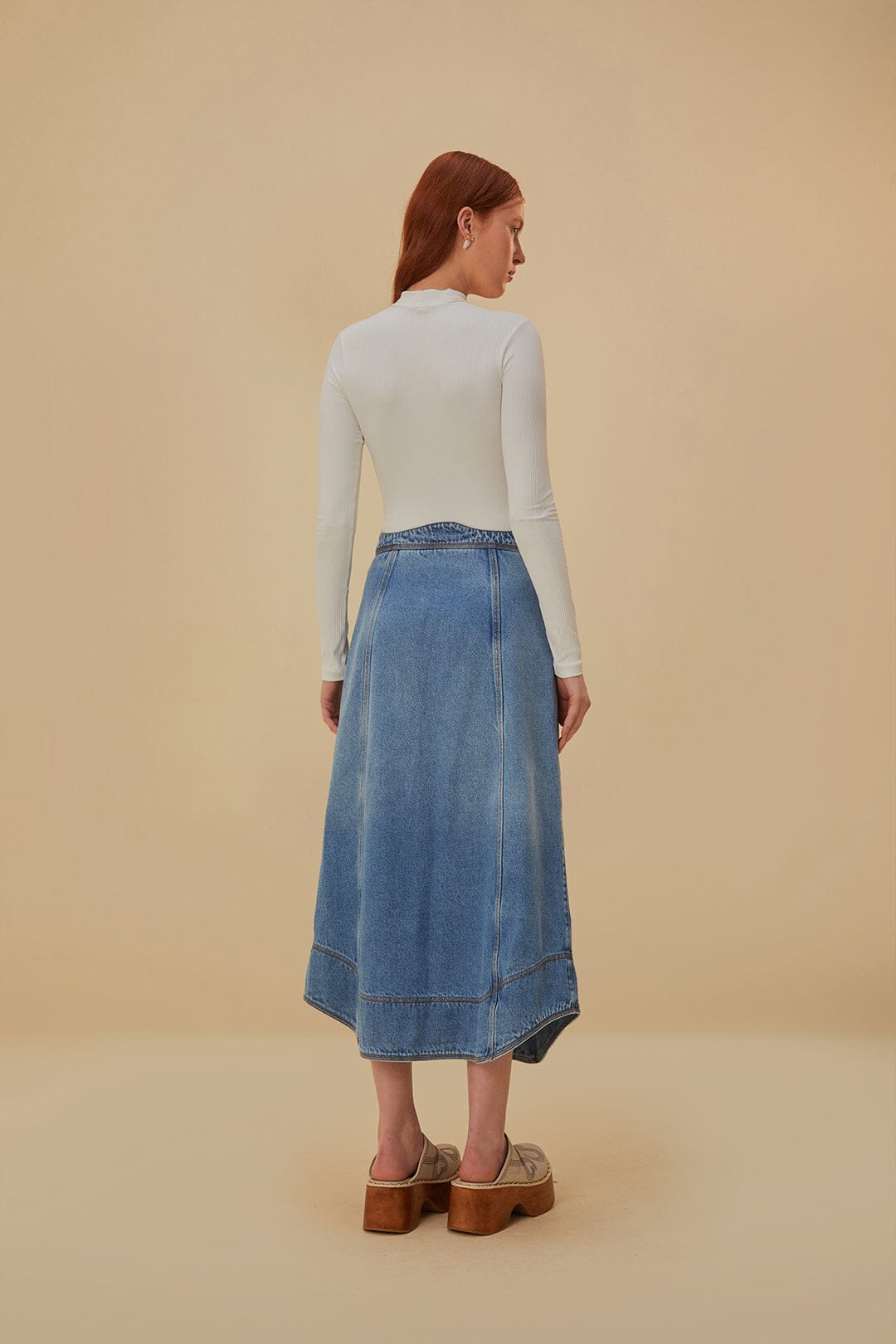 Denim Wave Skirt
