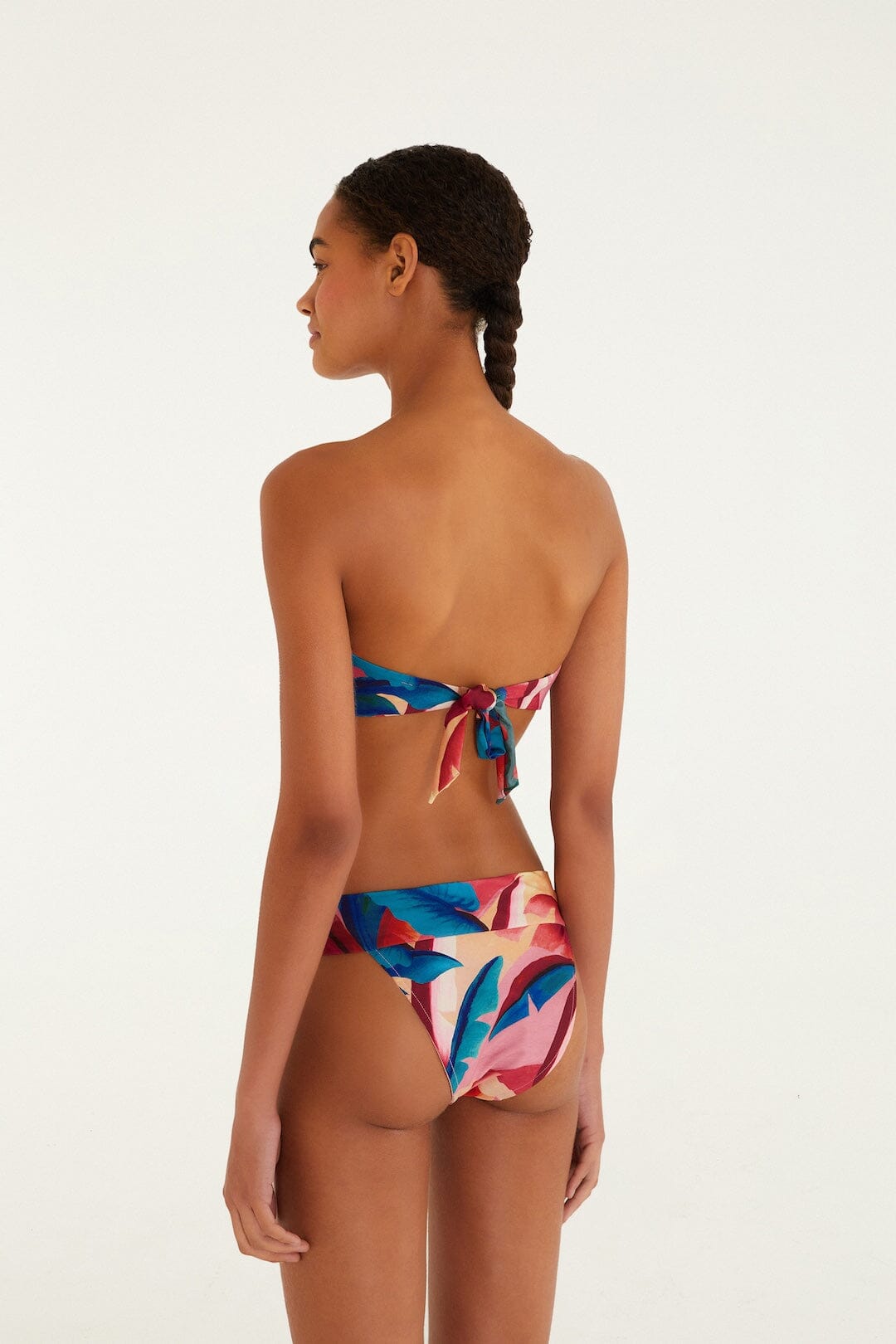 Atlantic Rain Forest Multicolored Detail Bandeau Bikini Top