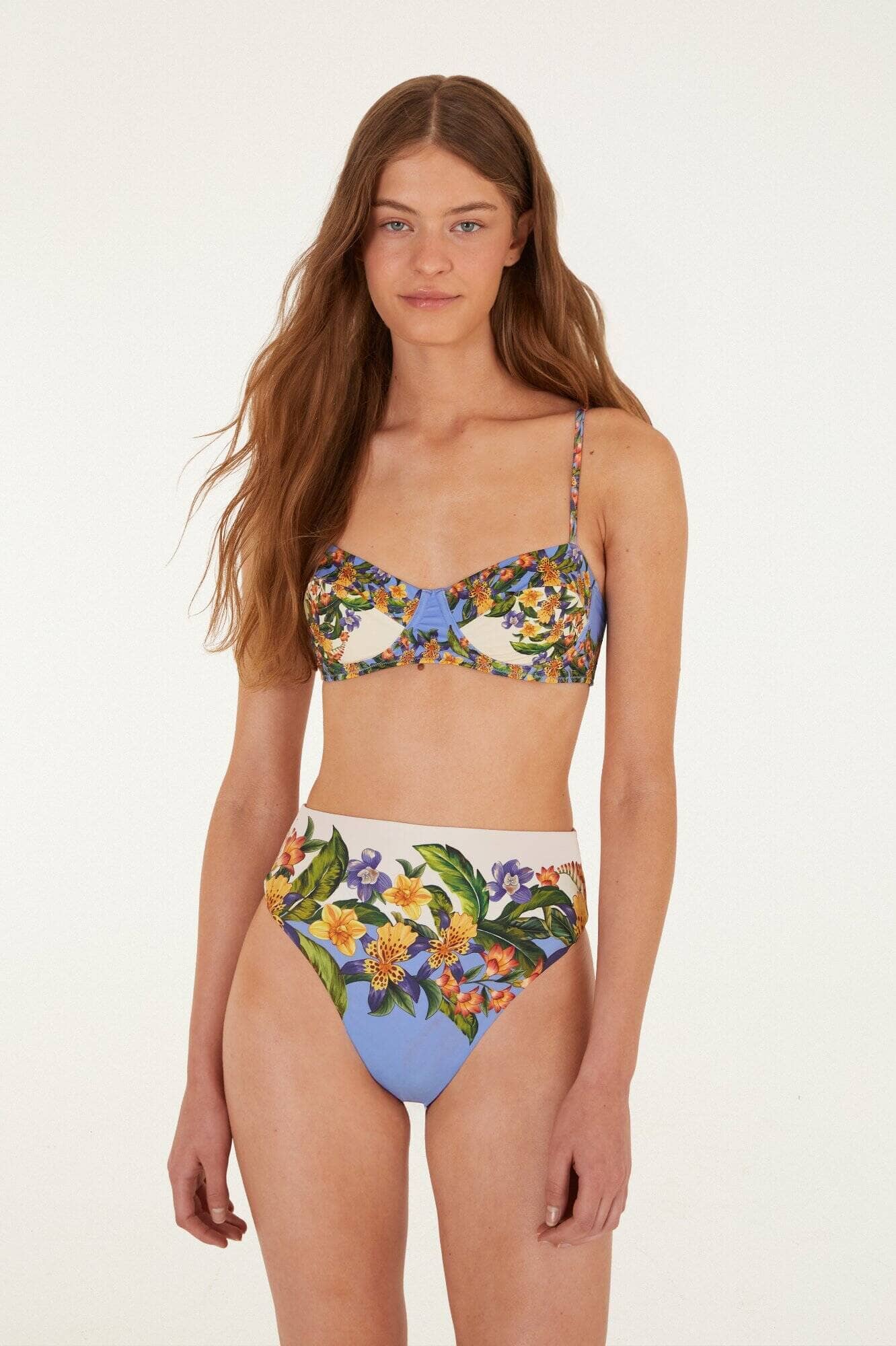 Light Blush Hilo Stripes Underwire Bikini Top