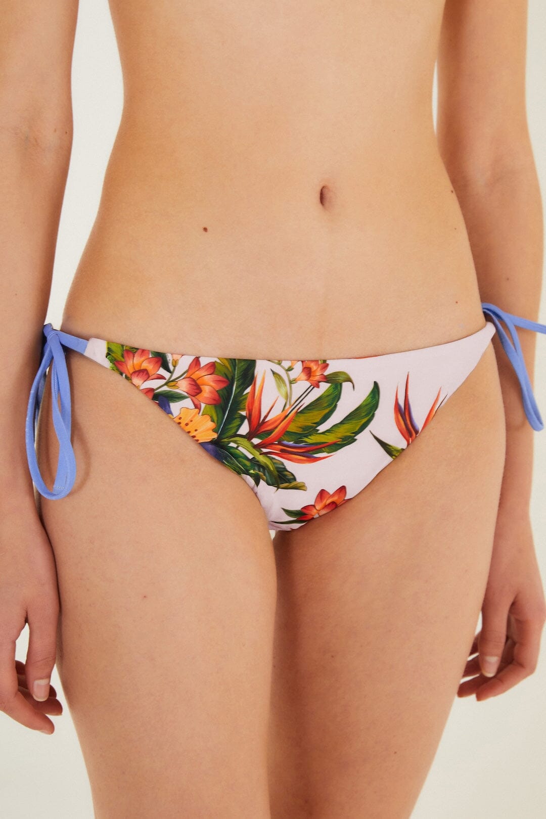 Light Blush Hilo Stripes Tie Side Bikini Bottom