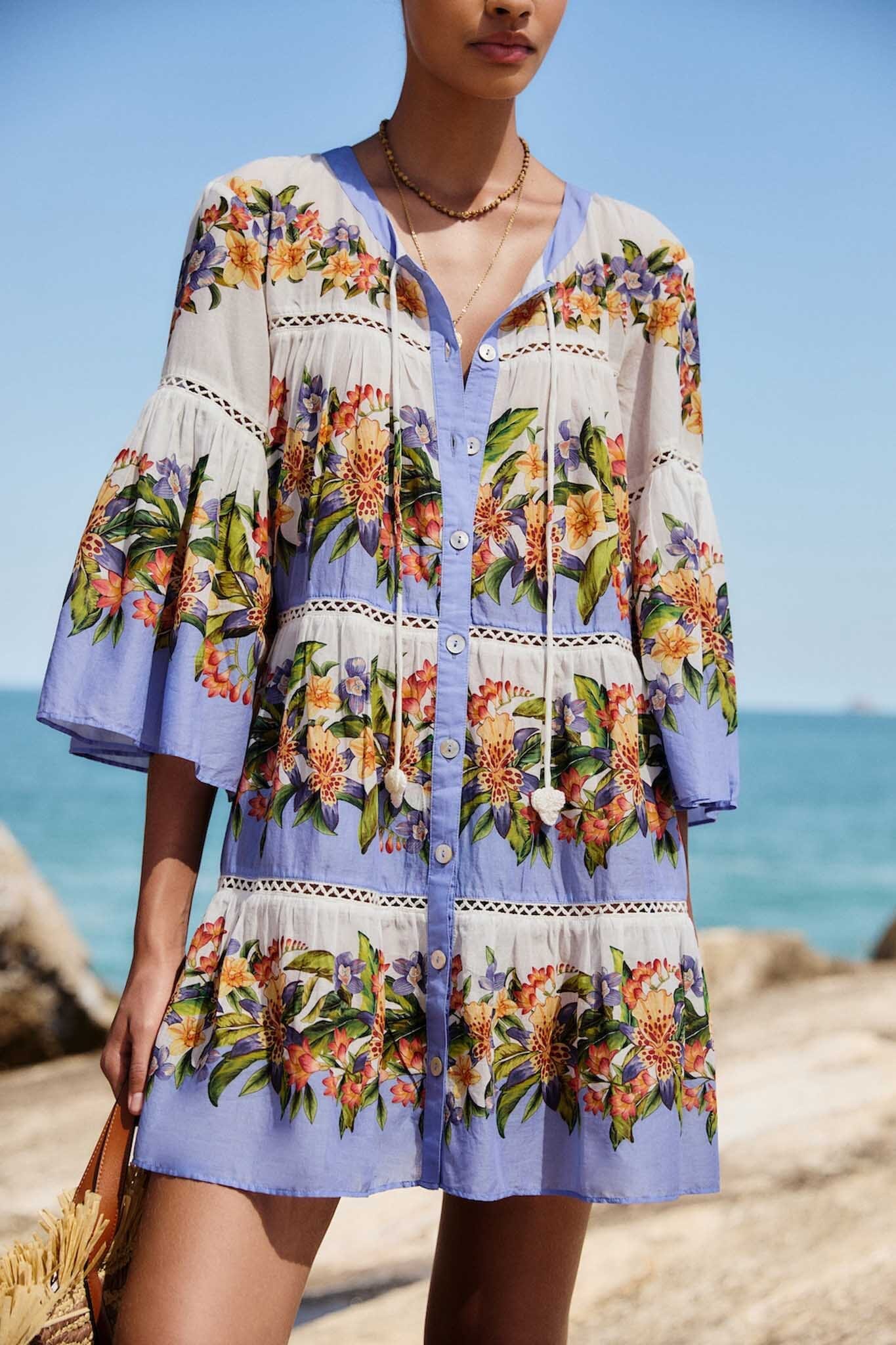 Light Blush Hilo Stripes Mini Dress