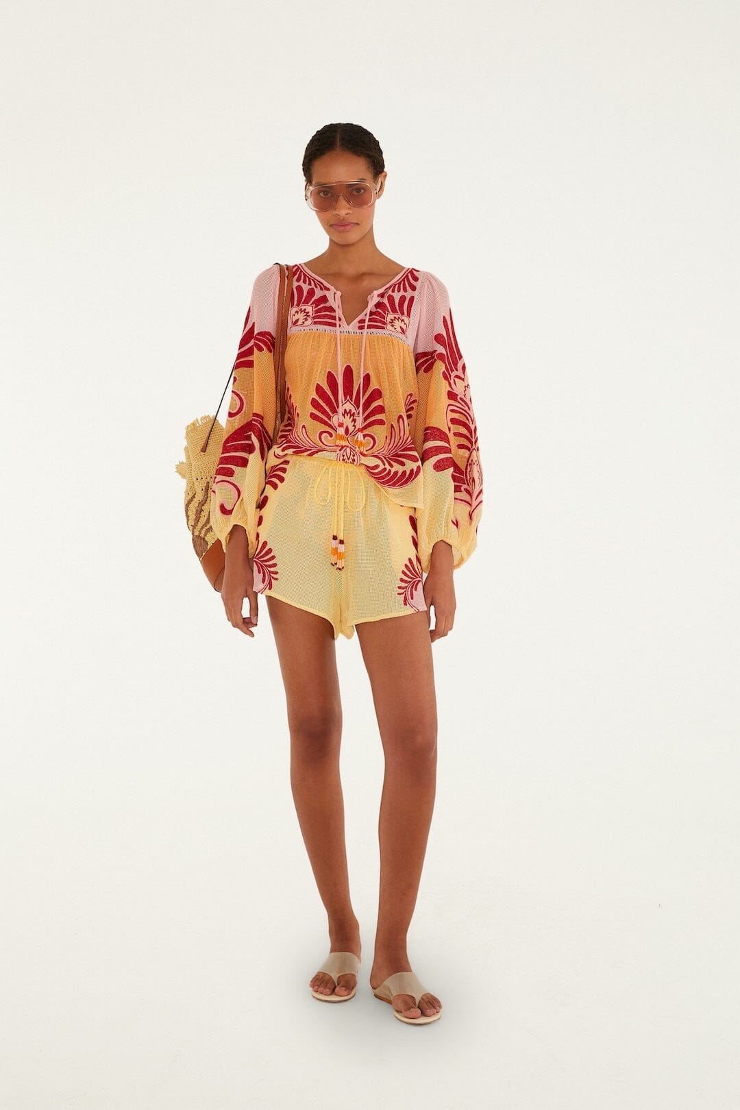 Soft Yellow Arabesc Blouse