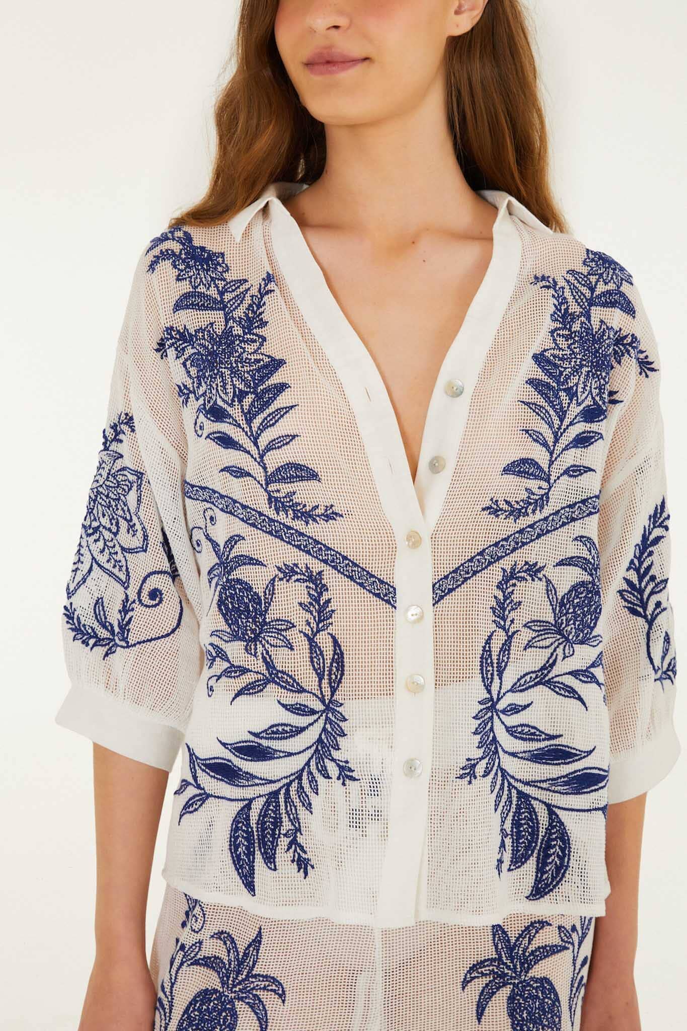 Off-White Nina Embroidery Blouse