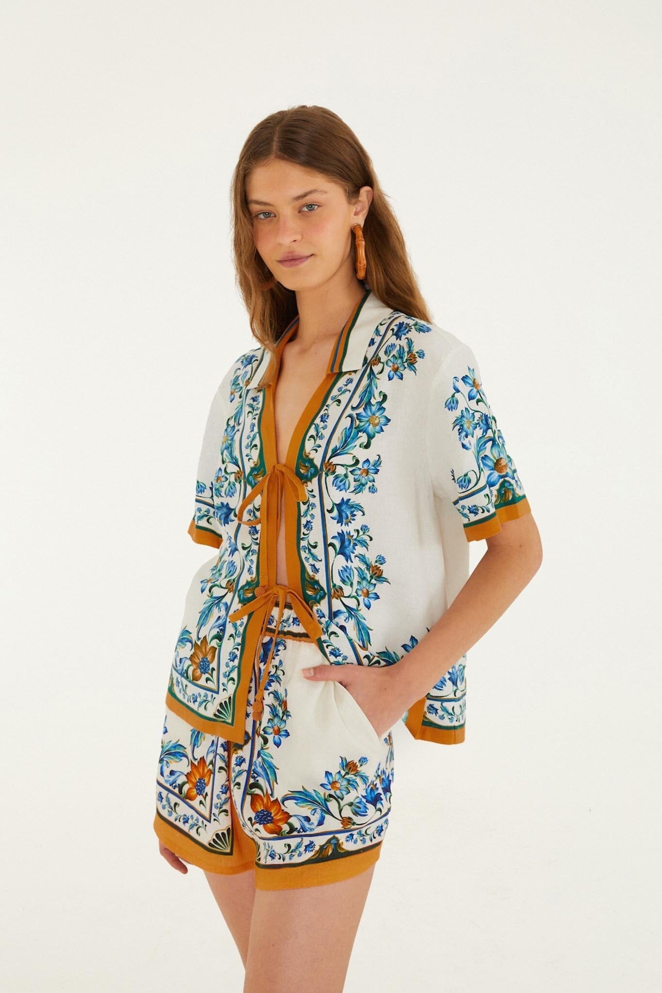 Off-White Flora Tile Shorts