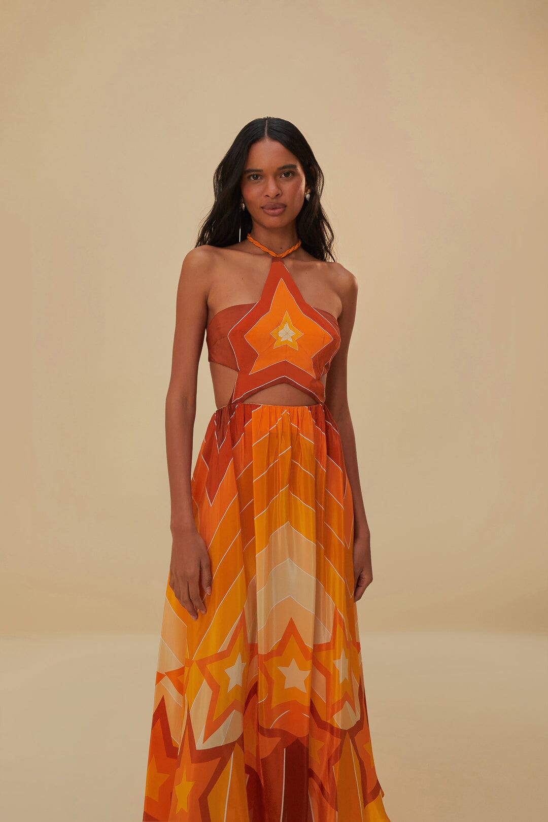 Orange maxi dress uk best sale