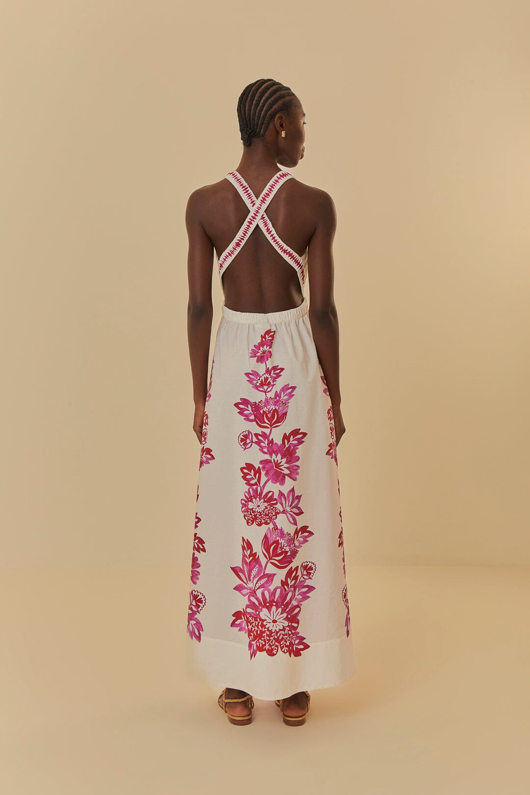 Off-White Flowerful Birds Maxi Dress