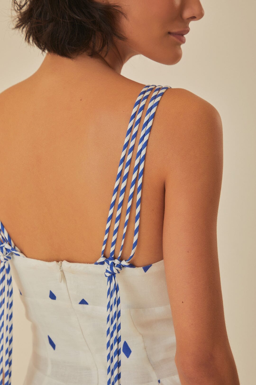 Off-White Graphic Fishes Euroflaxâ„¢ Premium Linen Maxi Dress