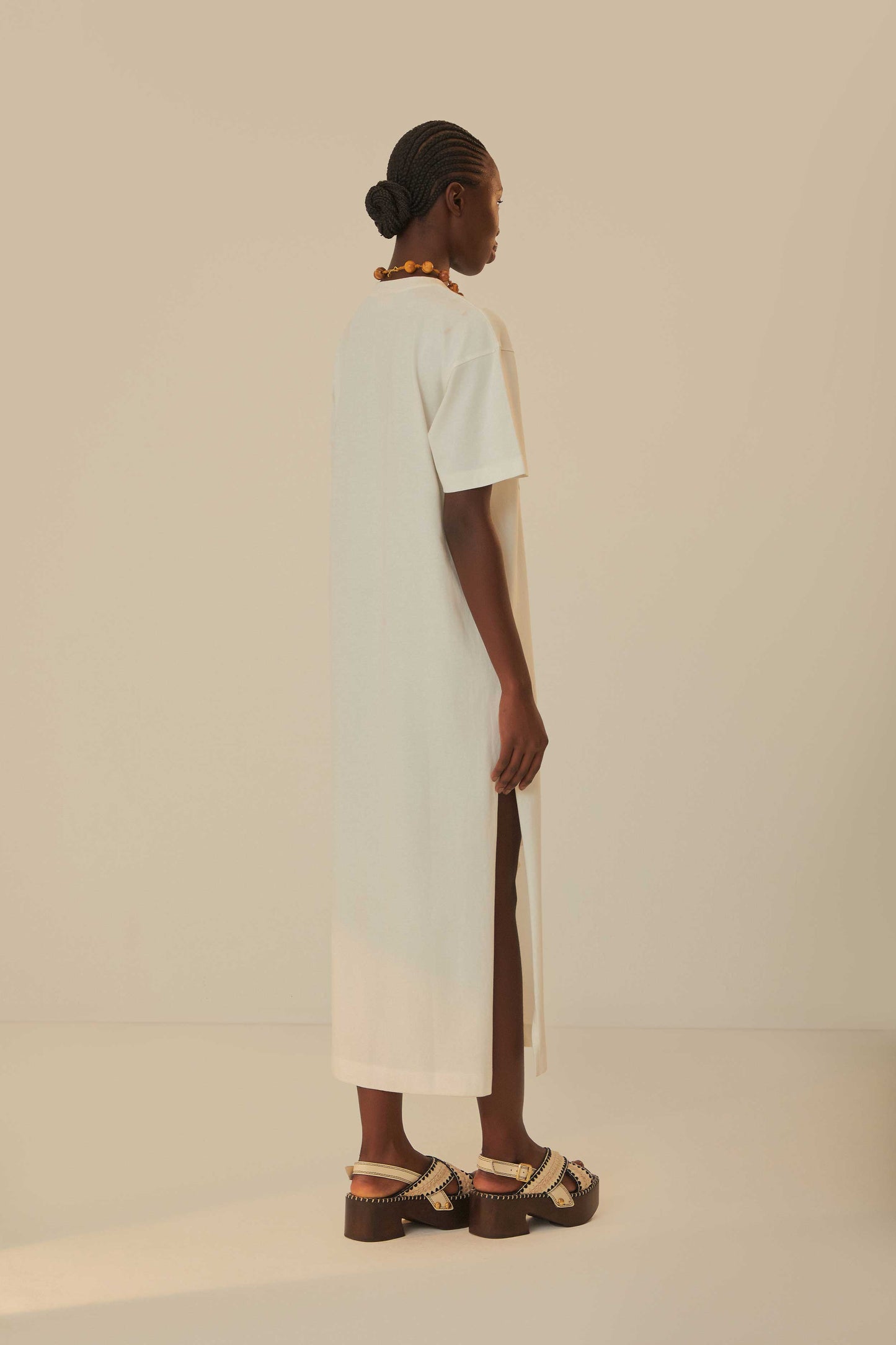 Off-White Tropical Organic Cotton T-Shirt Dress