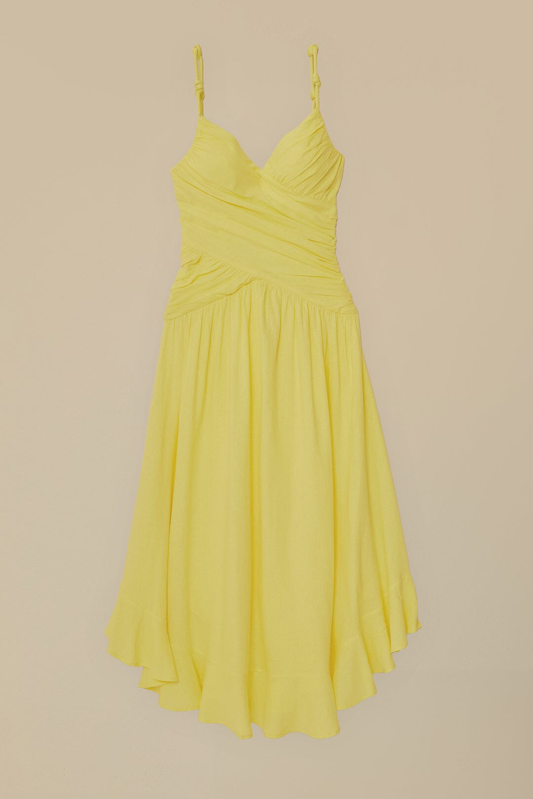 Yellow Cross Over Maxi Dress