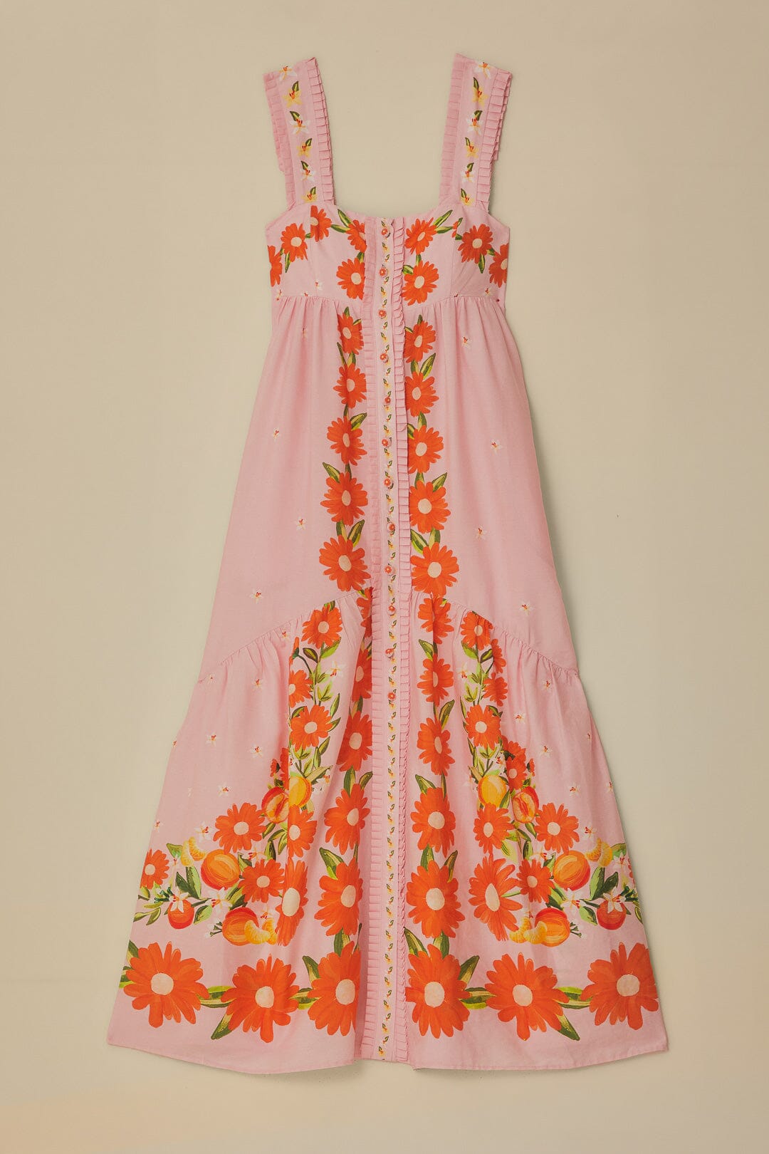 Pink Papaya Salad Maxi Dress