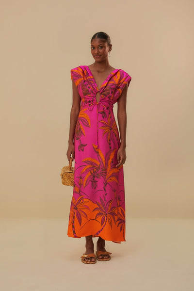 farm rio pink delicate forest maxi dress Pink Beach Forest Maxi Dress – FARM Rio