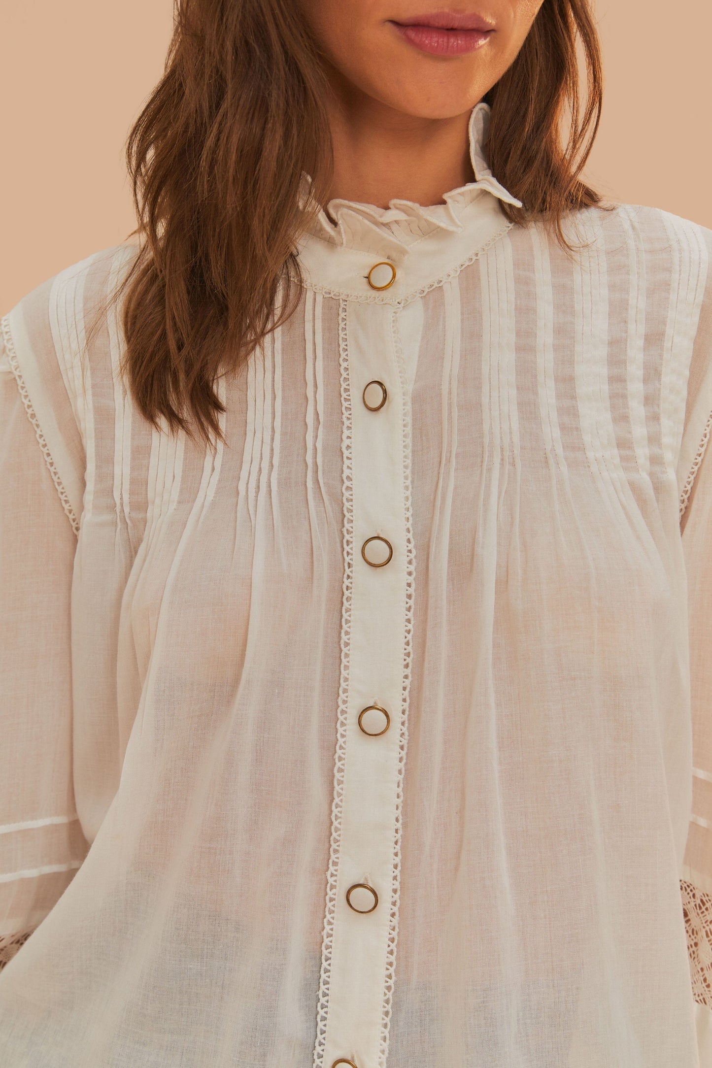 Off-White Long Sleeve Blouse