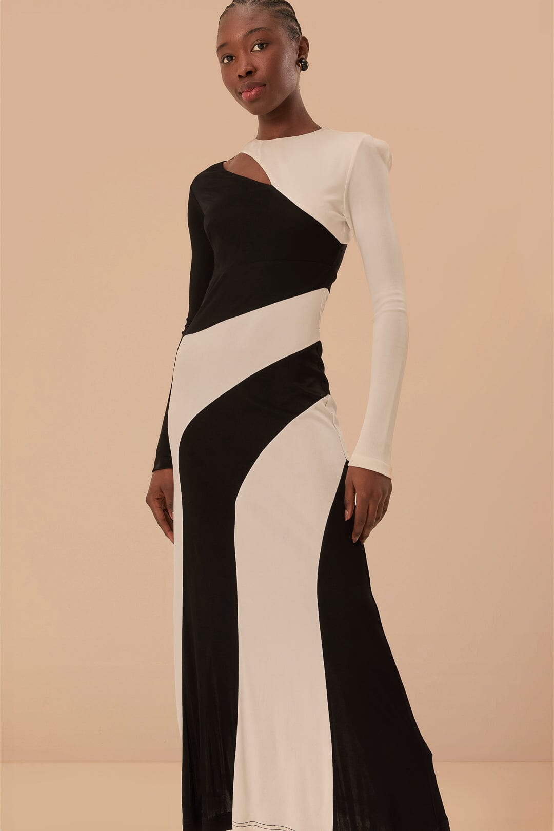 Long sleeve midi dress formal online