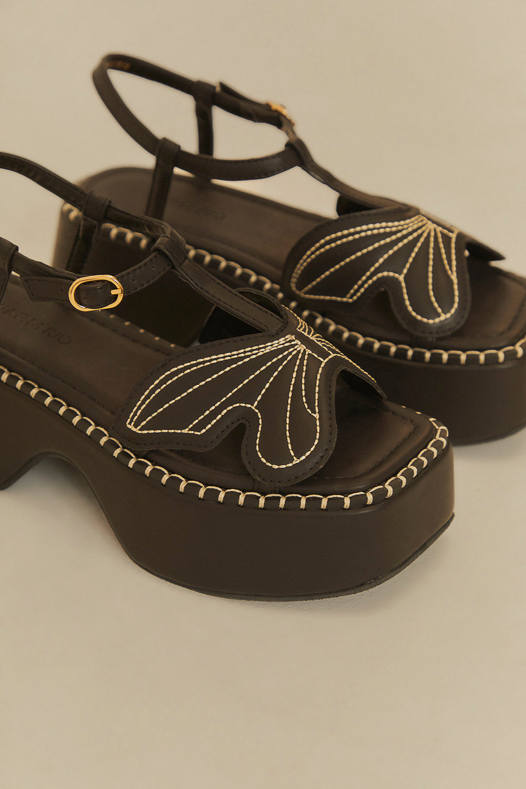 Black Butterfly Flatform Sandal