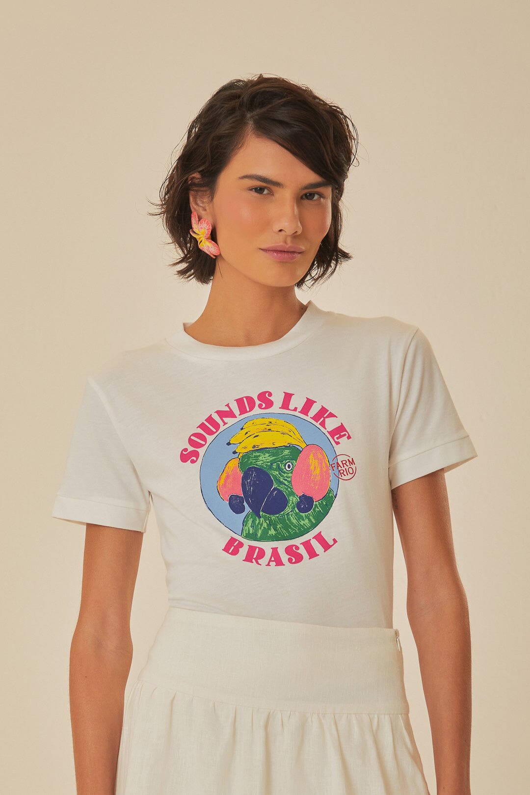 White Sounds Like Brasil Organic Cotton Baby T-Shirt