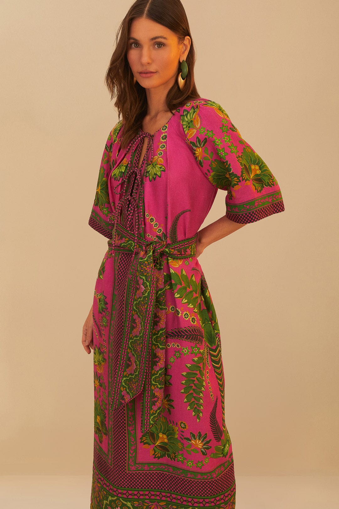 Pink Ana Tapestry Maxi Dress