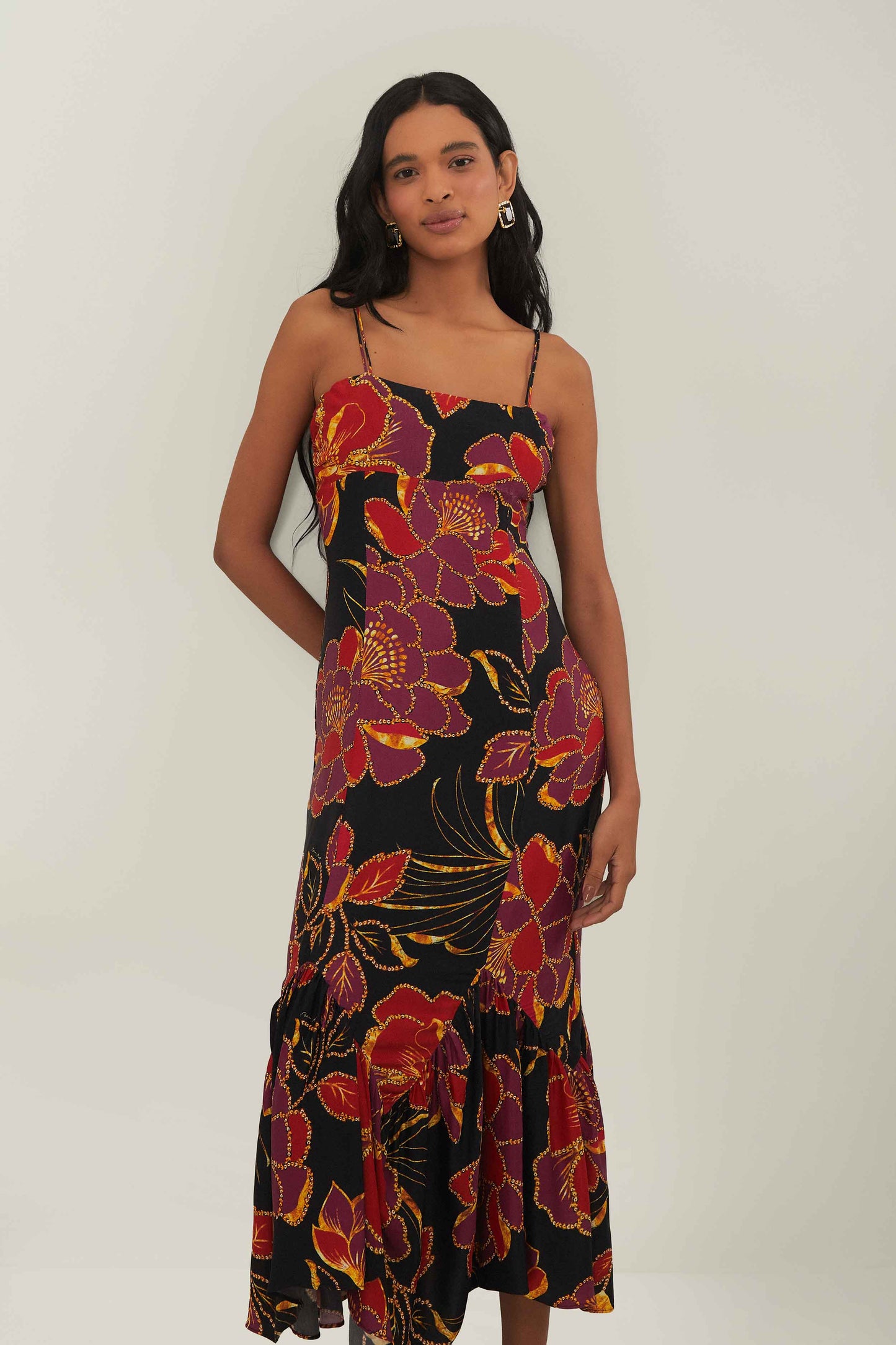 SHINY CHITA BLACK MAXI DRESS