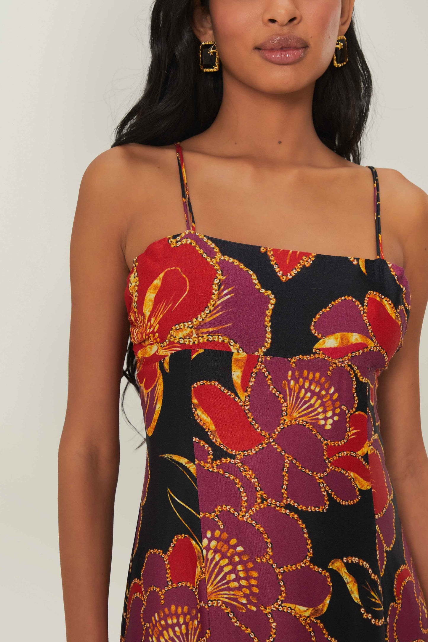 SHINY CHITA BLACK MAXI DRESS