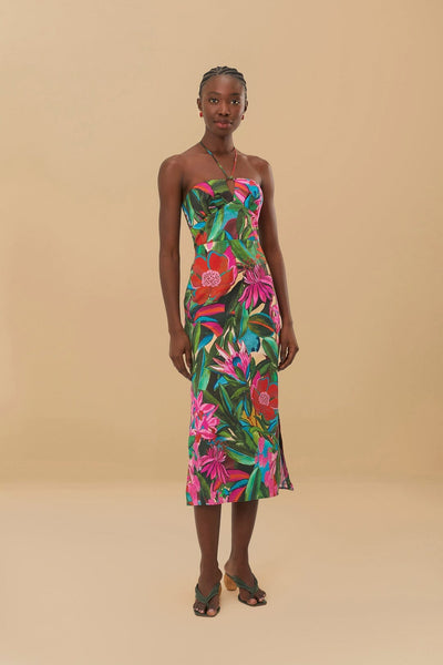 Multicolor Jardin De Reve Midi Dress – FARM Rio