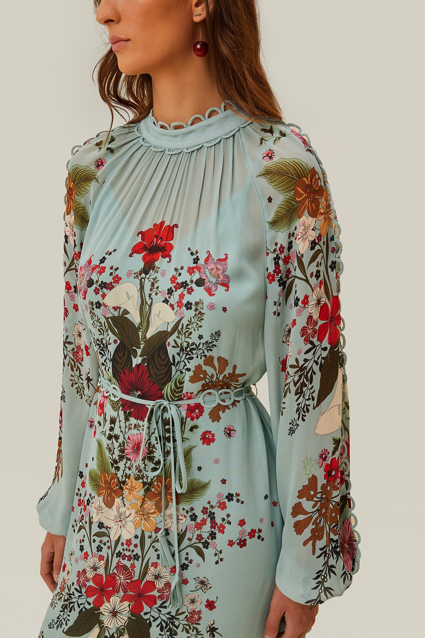 farm rio blue beauty bouquet mini dress Blue Wonderful Bouquet Mini Dress FARM Rio