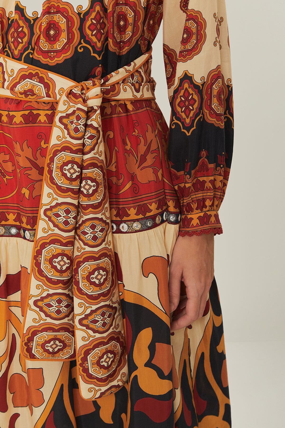 AINIKA TILES CREAM MIDI DRESS