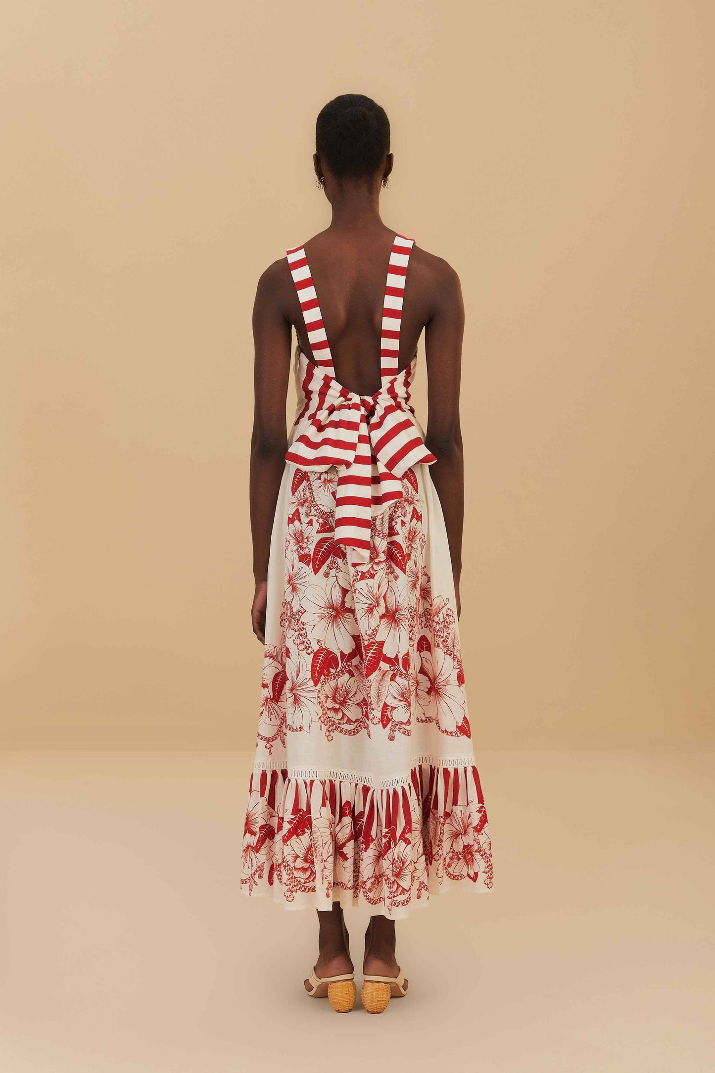 Off-White Floral Chains Maxi Dress