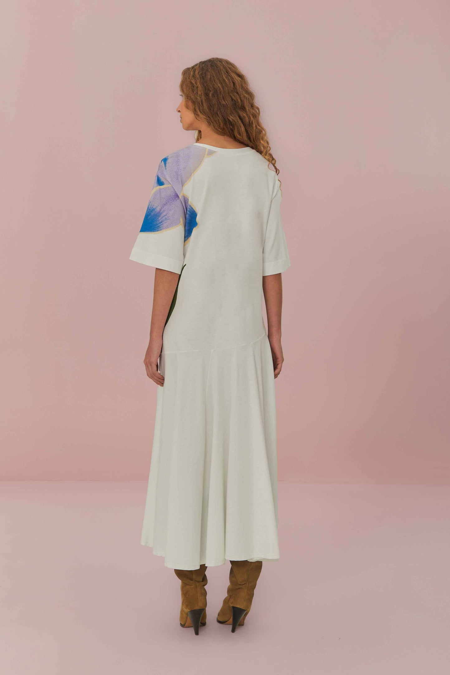 Off-White Flower Maxi Dress