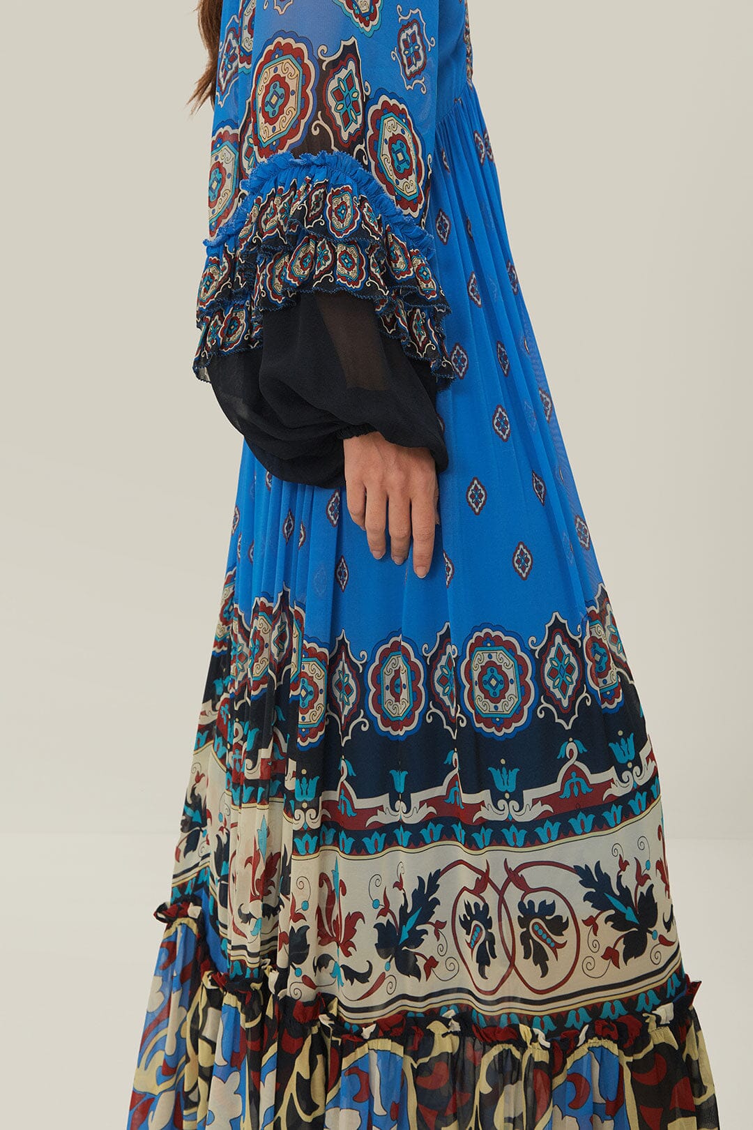 AINKA TILES BLUE MAXI DRESS