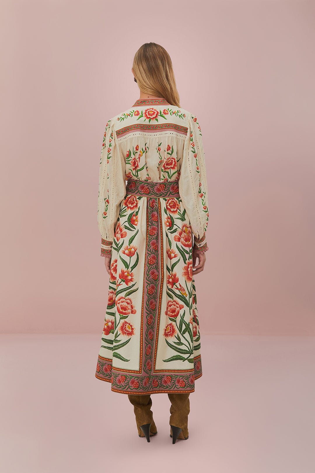 AINIKA DELICATE OFF-WHITE MIDI SKIRT