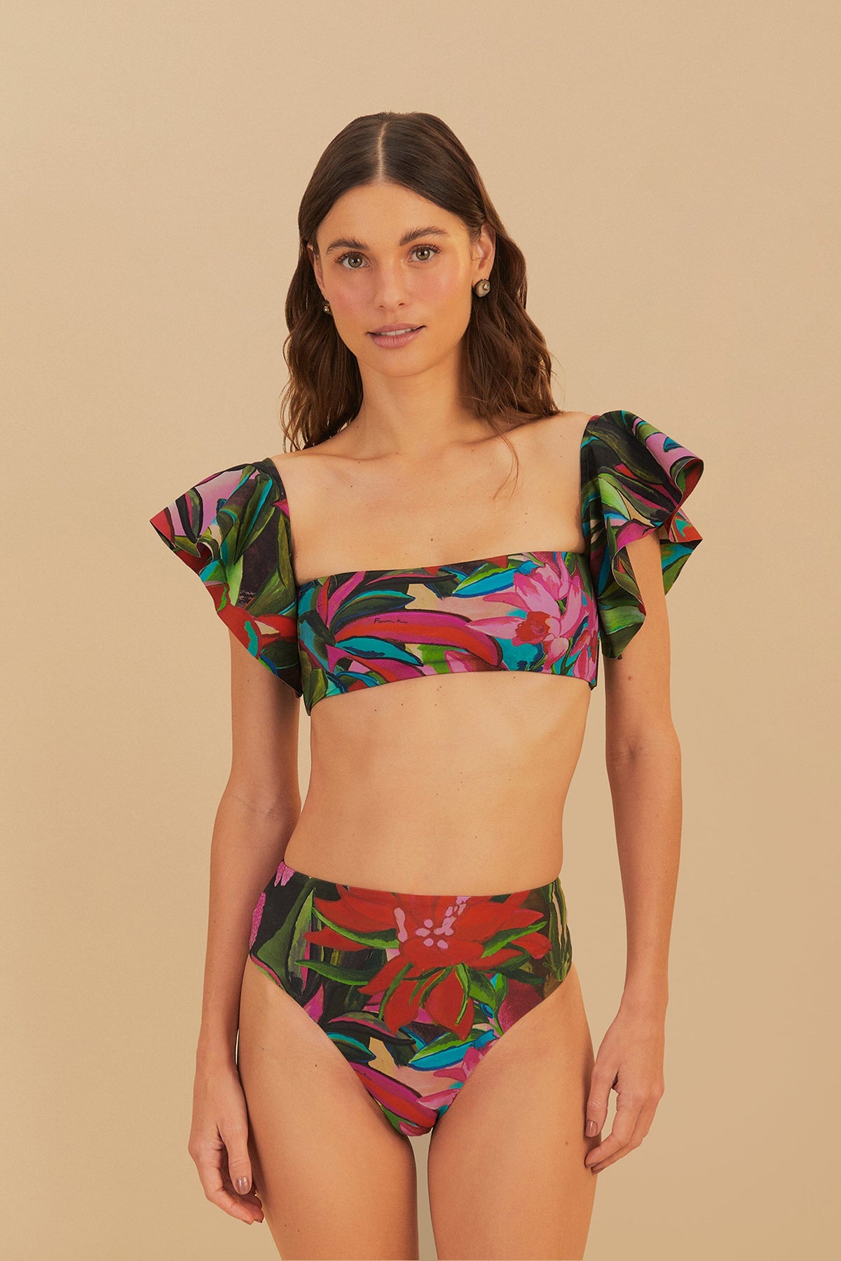 JARDIN DE REVE RUFFLE BIKINI TOP