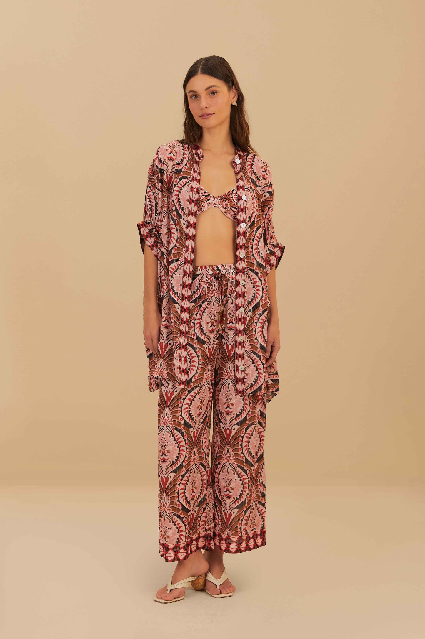 Pink Pineapple Jewelry Maxi Shirt