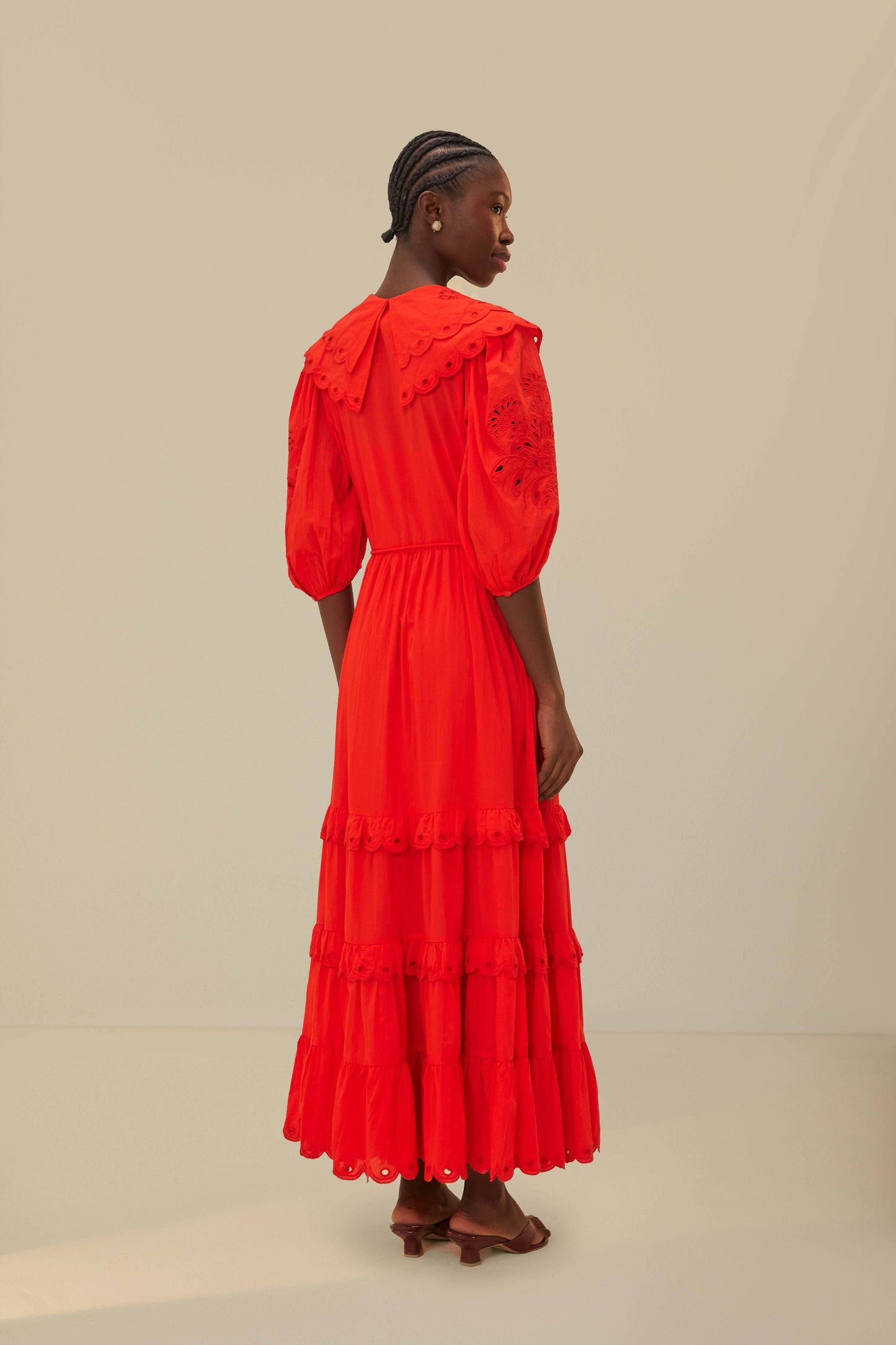 Red Humming Bird Richelieu Maxi Dress