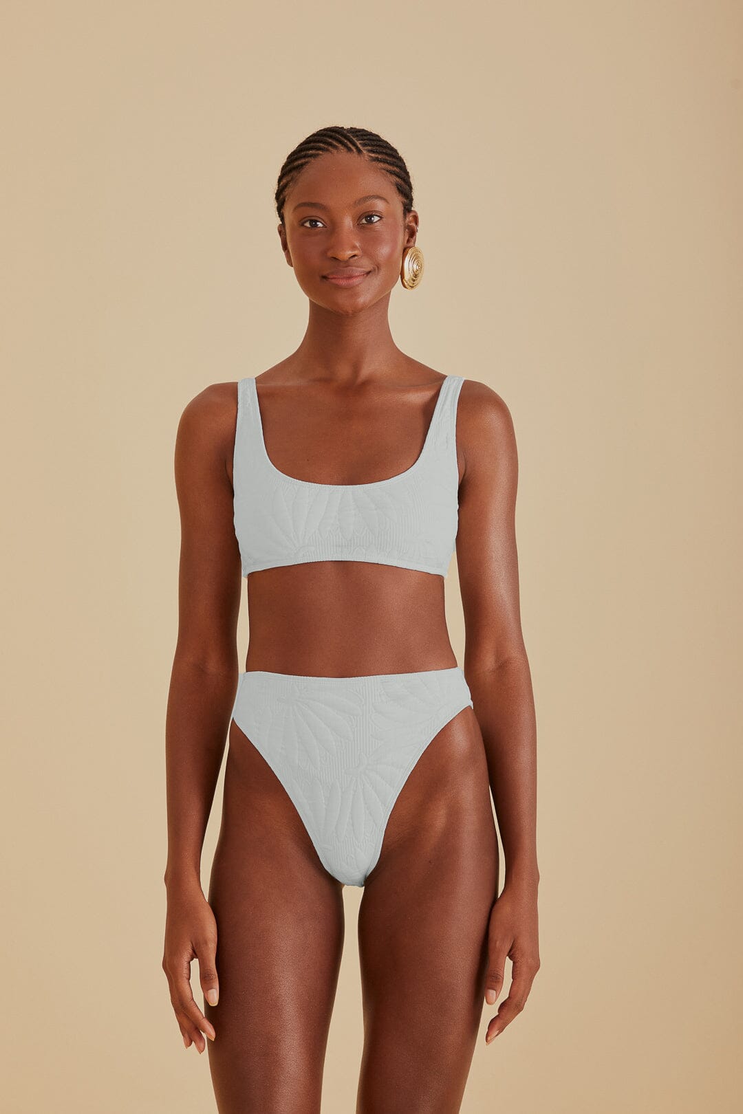 Off-White Banana Matelasse Bikini Top