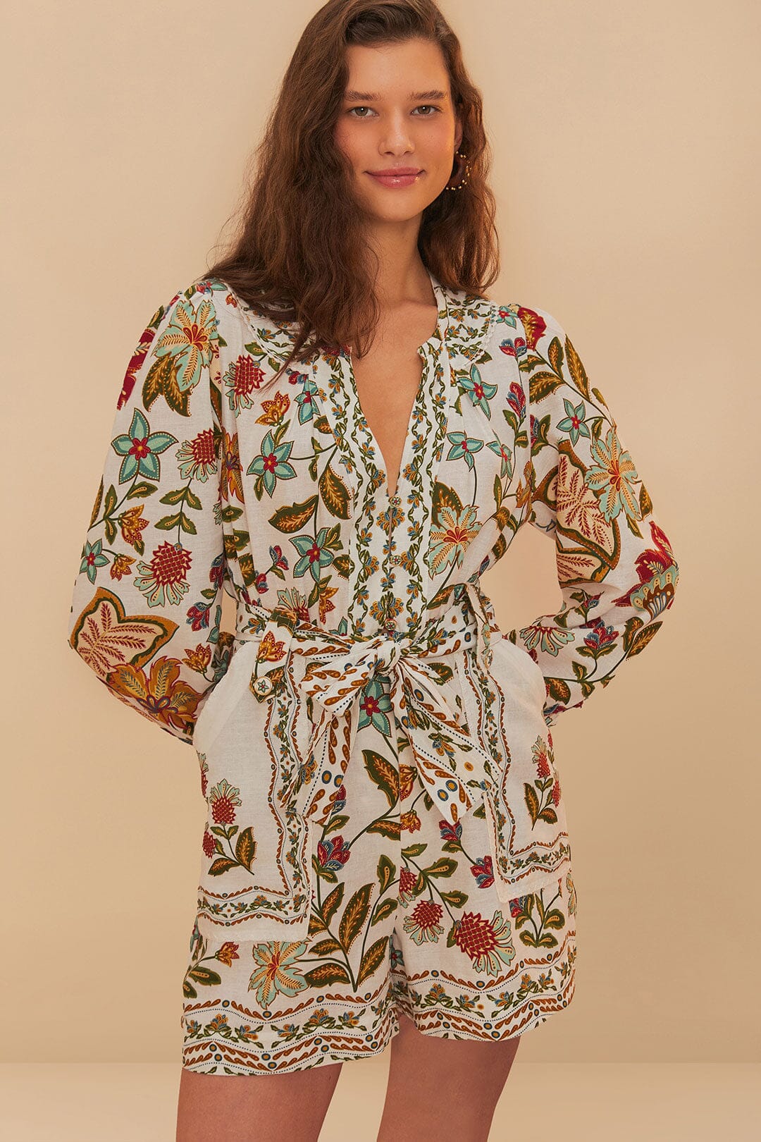 BOTANICALS OFF-WHITE ROMPER