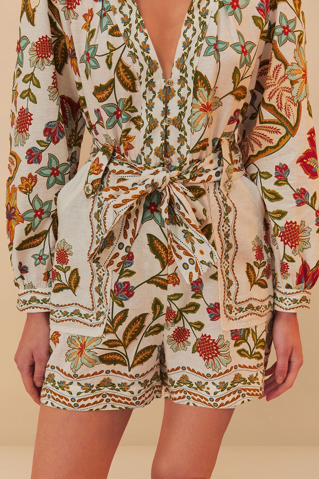 BOTANICALS OFF-WHITE ROMPER