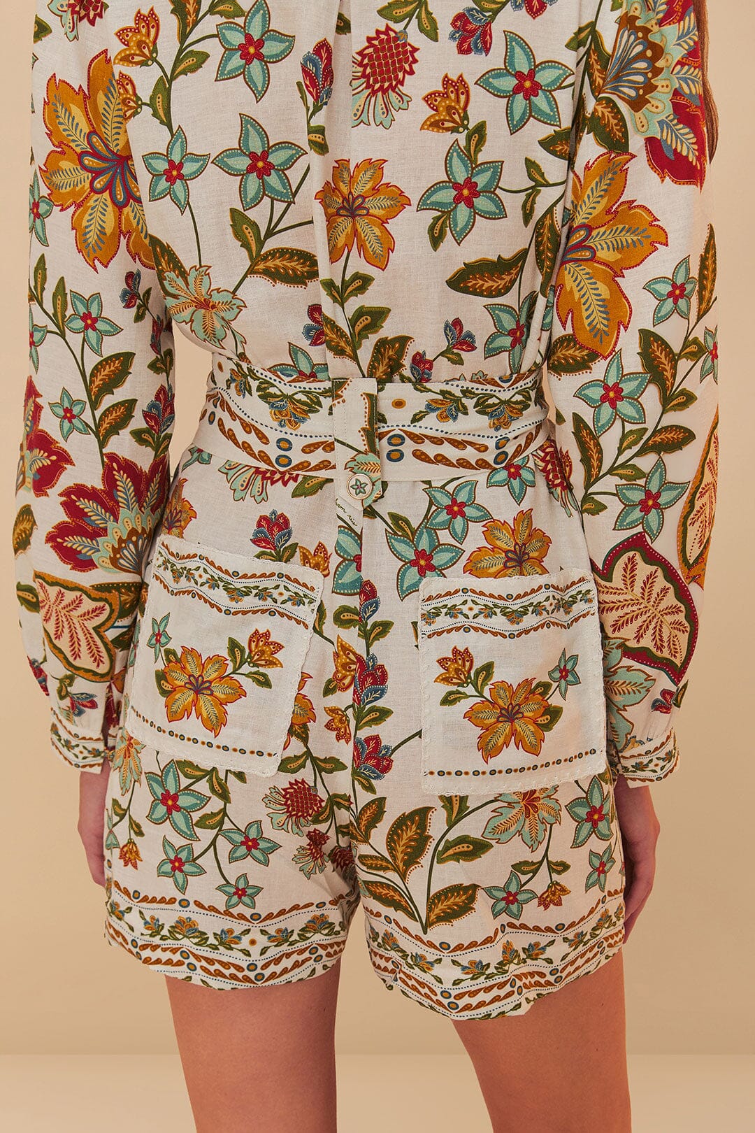 BOTANICALS OFF-WHITE ROMPER