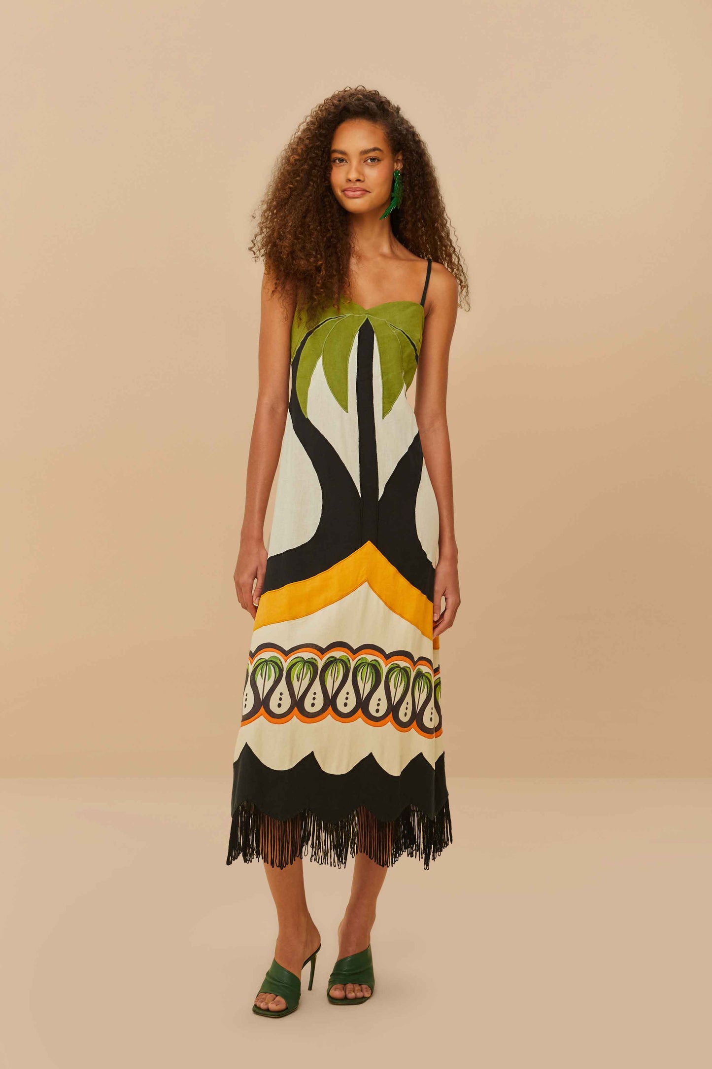 Coconut Tree Flow Cutwork Dress