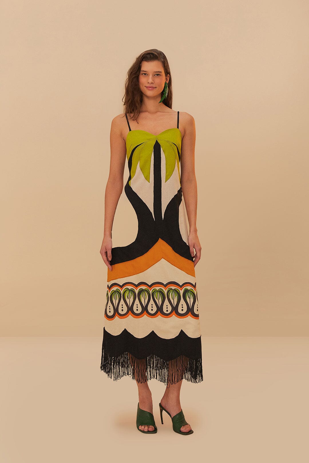 COCONUT TREE FLOW CUTWORK DRESS