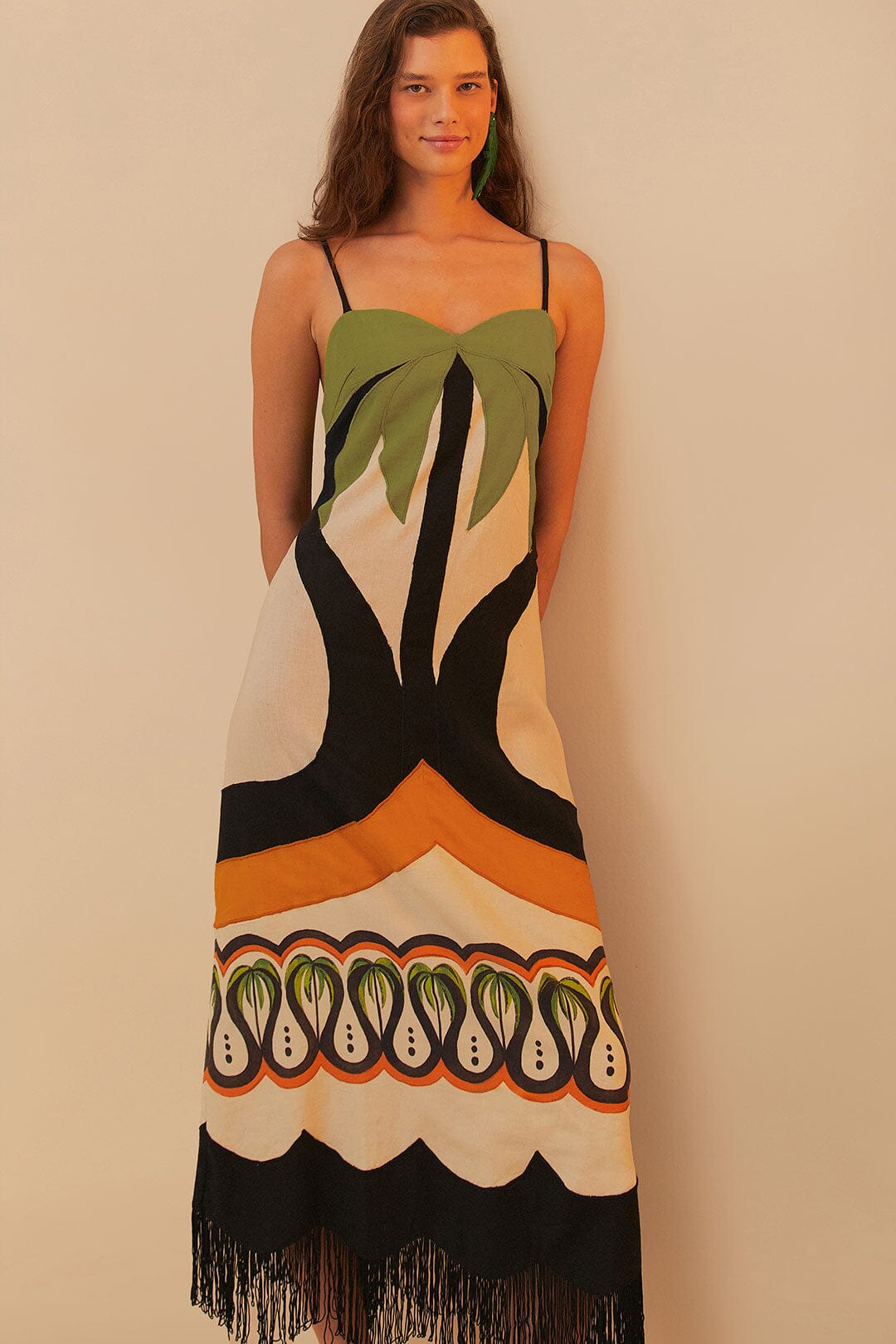 COCONUT TREE FLOW CUTWORK DRESS
