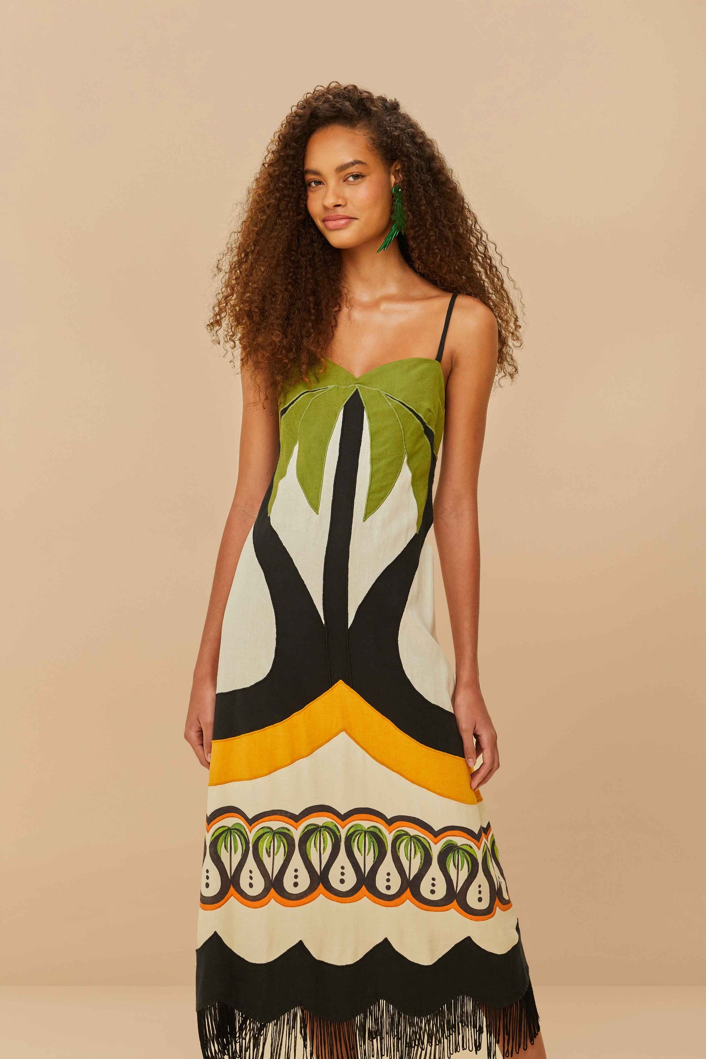 Coconut Tree Flow Cutwork Dress