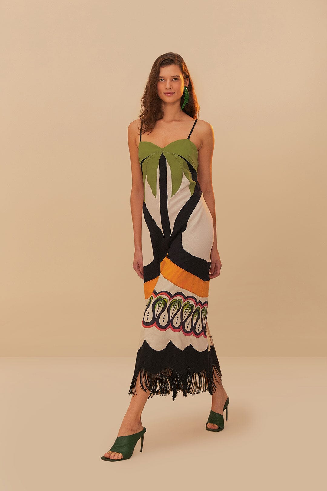 COCONUT TREE FLOW CUTWORK DRESS