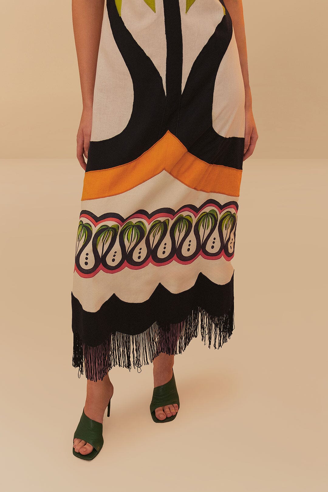 COCONUT TREE FLOW CUTWORK DRESS