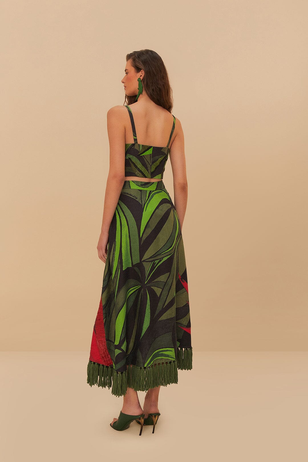 Coconut Tree Flow Embroidered Skirt