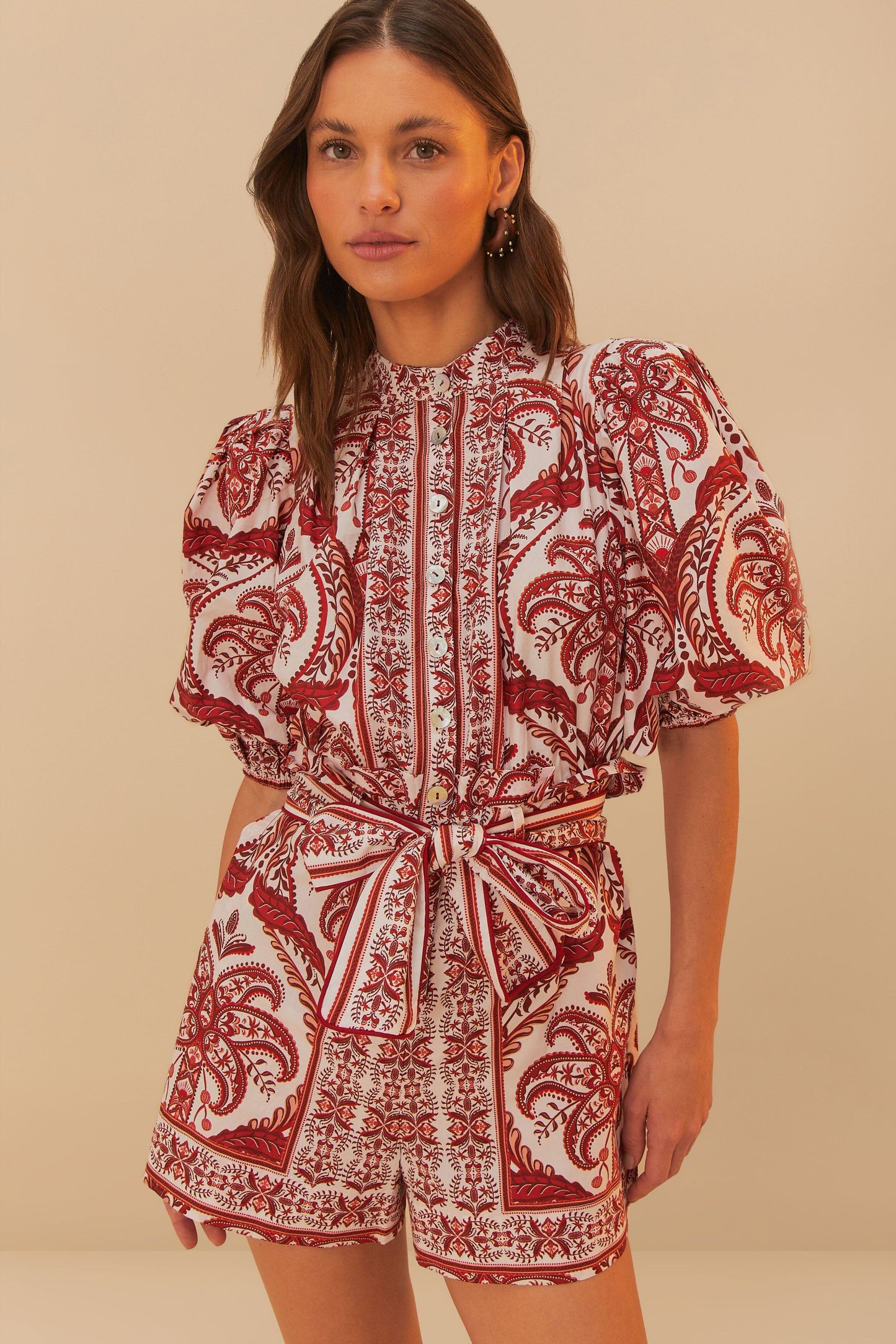 TROPICAL CAMEO OFF-WHITE ROMPER