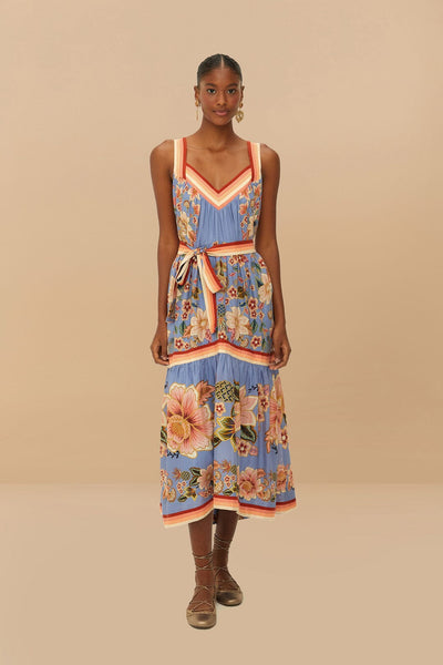 Blue Superbloom Tapestry Maxi Dress – FARM Rio