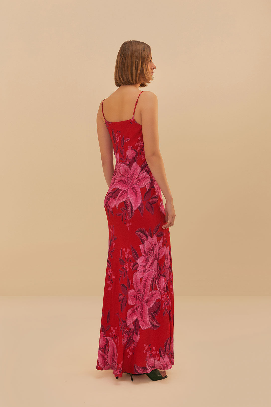 Red Summer Fruit Lenzing™ Ecovero™ Viscose Maxi Dress