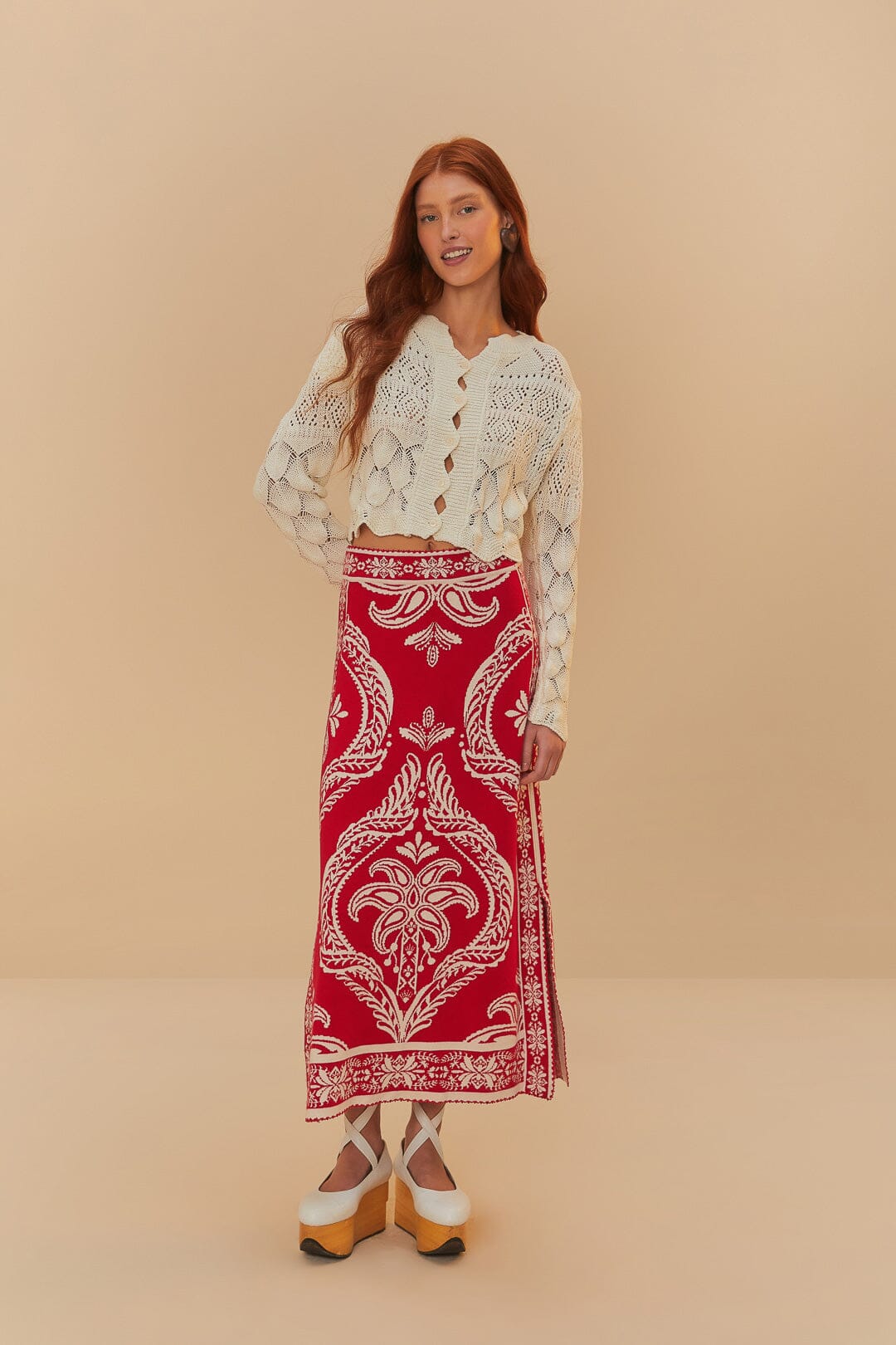 MIX LACE STITCH CARDIGAN