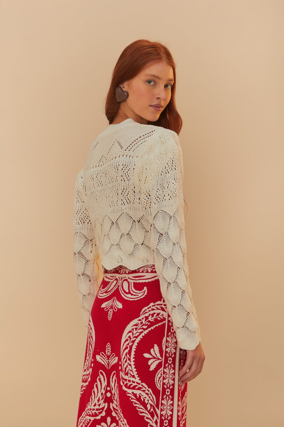 MIX LACE STITCH CARDIGAN