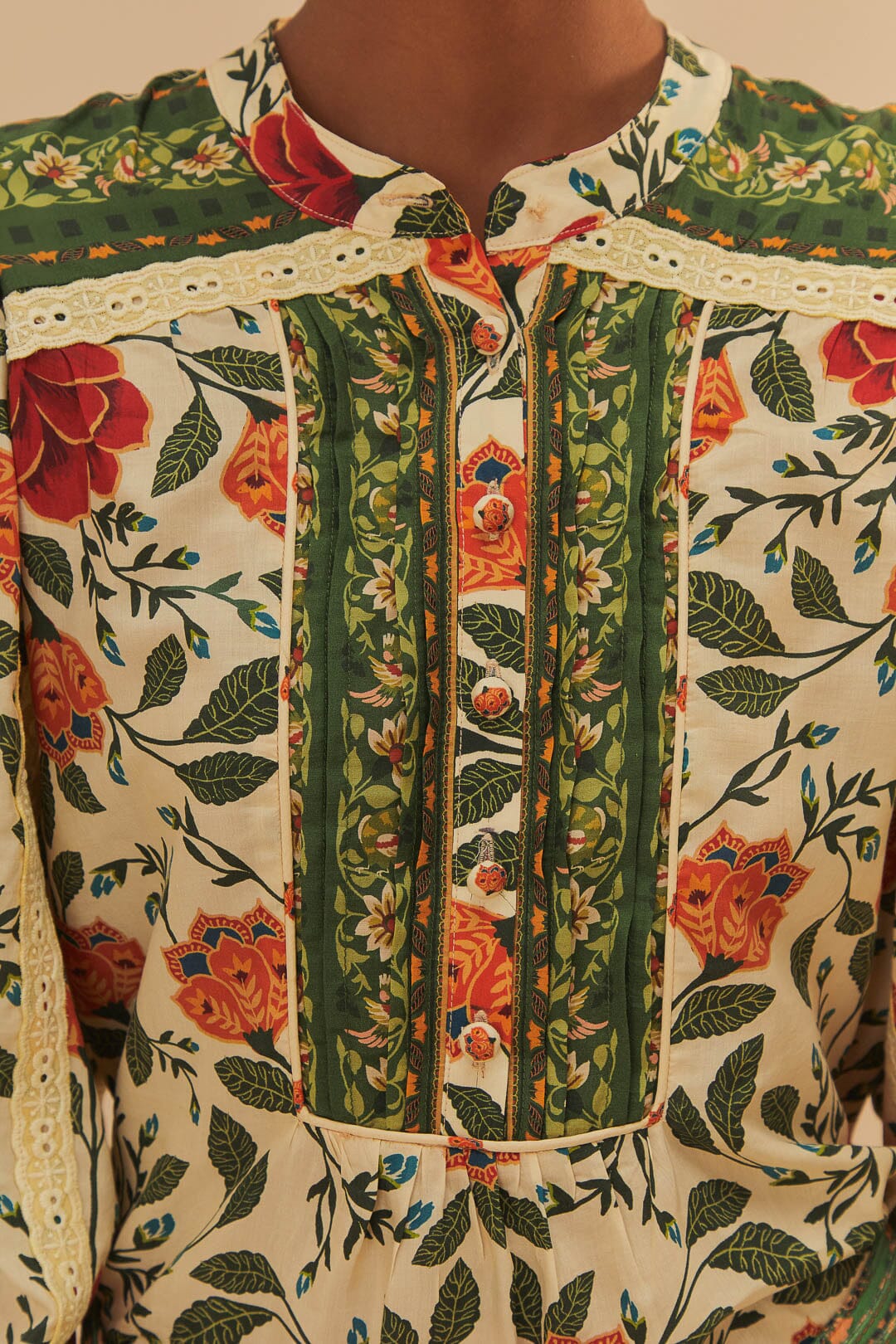 GARDEN TAPESTRY SAND BLOUSE